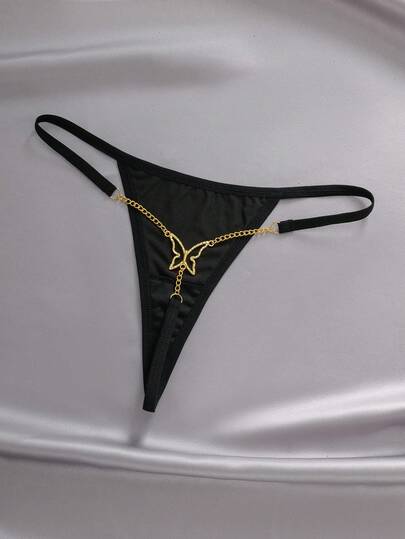 Butterfly Decor Chain Linked Sexy G-String