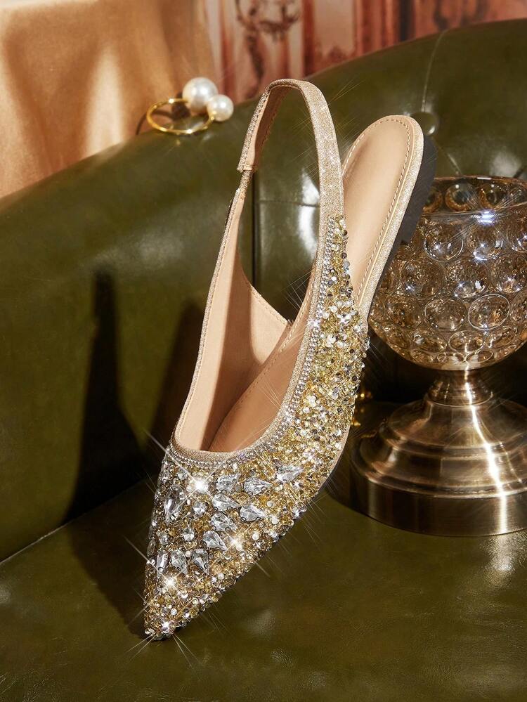CUCCOO TILAWA Elegant Ladies Luxury Flat Back Empty Shoes Shopping Party Banquet Daily Office Women's Shoes