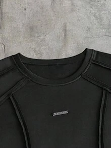 AXEPEAK Men's Loose Comfortable Casual Vacation Patchwork Stylish Versatile Tank Top - Black - View 3