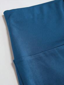 EMERY ROSE Plus Size Women Casual Pants With Pockets, 3/4 Length - Blue - View 7