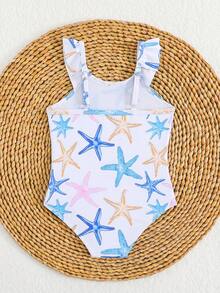 Baby Mädchen Bademode 1 Stück-Teiliger Badeanzug, süßer Seestern Muster, leicht anzuziehen Baby Mädchen Einteiler Badeanzug, modischer eleganter Freizeitbadeanzug geeignet für Schwimmen, Urlaub, Sommer (Muster zufällig) Baby Strandkleidung Baby Mädchen Strandkleidung Baby Mädchen Badeanzug für Schwimmen Badeanzüge für Baby - Verschiedenfarbig - Übersicht 2