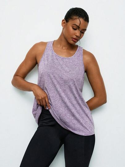 Freevana Plus Size Women's Backless Casual Fitness Sports Tank Top