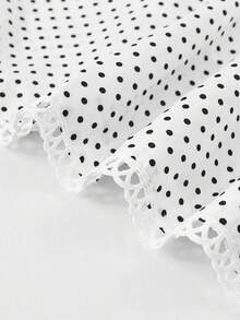 SHEIN PariChic Women's Polka Dot Casual Versatile Daily Wear Skirt - White - View 4
