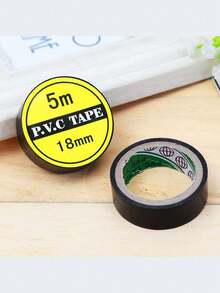 10/20/50 Gulungan Pita Isolasi Listrik Hitam 18mm X 5m, Pita Isolasi Plastik Tahan Suhu Tinggi, Cocok Untuk Toko - hitam - View 5