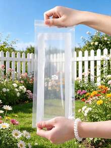 30/50 Pcs Leak-Proof Refrigerator Storage Bags With Excellent Sealing Performance, Reusable And Stackable. Transparent Freezer Bags Suitable For Vegetables, Scallions, Cucumbers, And Noodles - High-Quality Kitchen Storage And Freshness Preservation Solutions With Double-Layered Sealing Design. - Multicolor - View 6