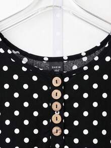 Linhara Plus Size Women's Round Neck Short Sleeve Casual Comfortable Dress, Suitable For Daily Commute - Multicolor - View 3