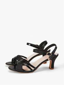 Alvarani New Fashion Chunky Heel High Heel Sandals - Black - View 7