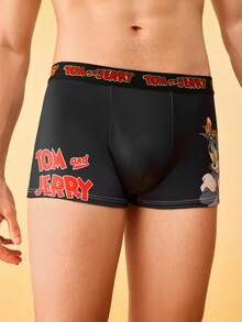 Notgurli TOM & JERRY X SHEIN 4pcs/Pack Men's Colorful Polka Dot Boxer Briefs Summer - Multicolor - View 8
