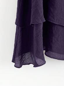 SHEIN LUNE CURVE Plus Size Women's Romantic Spring/Summer Fashionable Versatile Daily Commute Camisole - Purple - View 4