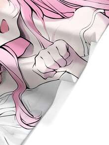 ROMWE Spring/Summer Pink Graphic Cute Anime Character Kawaii Sexy Crop Top For Women - White - View 3