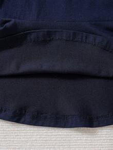 Souflis Souflis Vestido de polo con cuello, casual, de bebé niña, con bordado de lazo, para verano - azul real - Ver 6