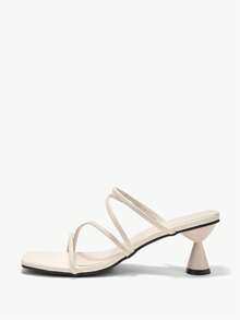 Women Heeled Sandals - Krem - View 7