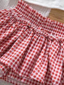 Emery Rose Kids Emery Rose Kids 女童樱桃印花吊带背心和格子短裤套装 - 彩色 - 查看 10