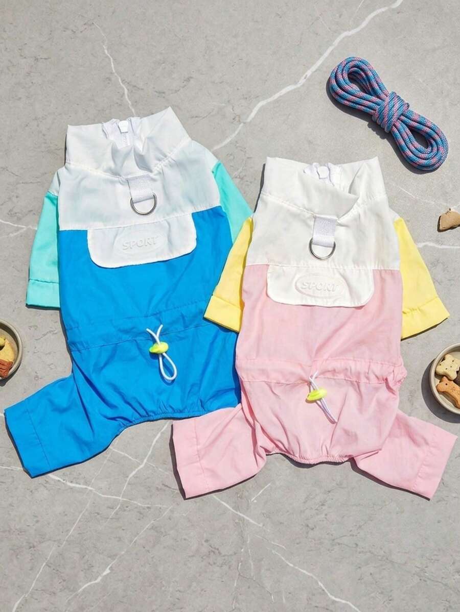 PETSIN 1 bộ áo liền quần bốn chân nhẹ, chống gió, thích hợp cho chó, mèo, chó Bichon và các giống chó nhỏ, thích hợp cho mùa xuân hè. - Nhiều màu - Xem 1