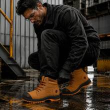 Men Industrial & Construction Boots - Coffee Brown - View 3