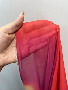 Maweii 大码女式露背吊带渐变印花连衣裙，性感度假风 - 彩色 - 查看 6
