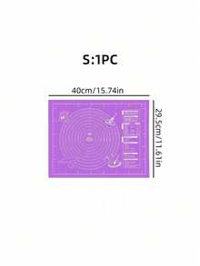 1 Buah Alas Pengaduk Adonan - Anti Lengket, Mudah Dibersihkan, Penyimpanan Praktis, Perlengkapan Penting untuk Memanggang, Cocok untuk Natal, Pesta & Liburan, Kembali ke Sekolah - Mauve Purple - View 9