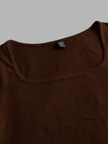 SHEIN BASICS 3件套休闲纯色针织圆领短袖修身加大码T恤 - 彩色 - 查看 4