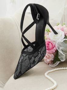 CUCCOO HITCHD Giày sandal cao gót dành cho nữ - màu đen - Xem 6