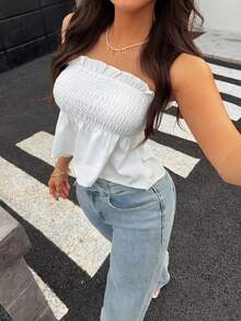 K-Vae Top tubo minimalista y versátil para mujer - Blanco - Ver 1