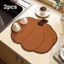 Alfombrilla de drenaje para encimera de cocina, alfombrilla absorbente de barro de diatomeas suave, posavasos para vajilla, alfombrilla para máquina de café, adecuada para decoración del hogar, decoración de cocina, decoración de bar - Multicolor - Ver 25