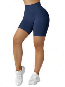 Easithlete Easithlete Women's Solid Color Seamless High Elasticity Fitness Shorts - Multicolor - View 4