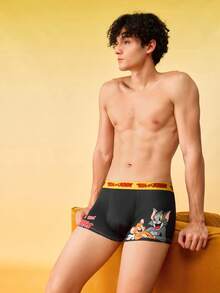 Notgurli TOM & JERRY X SHEIN 4pcs/Pack Men's Colorful Polka Dot Boxer Briefs Summer - Multicolor - View 6