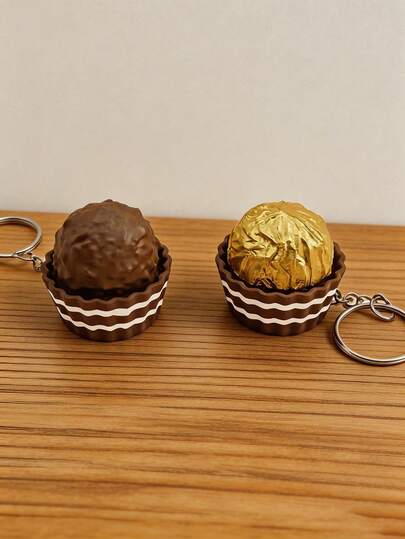 MINKOJA MINKOJA 1pc Cute Realistic 3D Printed Chocolate Toy, Stress Relief, Keychain Backpack Decor, Mini Accessory, Supermarket Display, DIY Craft, Desktop Decor, Car Dashboard Decor, Party Favor, Holiday Gift