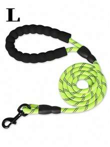 New Reflective Nylon Dog Leash, Anti-Pull Round Rope With Foam Comfort Handle For Walking Pets - Green - View 9
