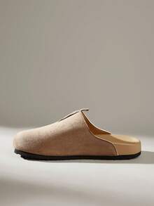 Solecia Bolso de ante caqui con cabezal de arrastre, suela gruesa, zapatos delgados para ir al trabajo - Marrón - Ver 3