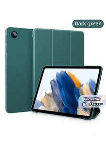 适用于三星 Galaxy Tab S9 Fe S8 S7 A9 + A7 Lite S6 Lite / Tab P11 Plus 的可折叠平板电脑保护套，防震保护套（深绿色） - 墨綠色 - 查看 1