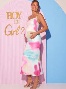 Loomaby Đầm bầu đuôi cá nhuộm tie-dye thời trang và đa năng - Nhiều màu - Xem 6