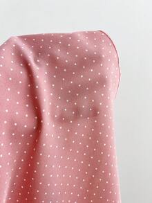 Elamini 女款波點印花收腰A字細肩帶背心上衣，春夏度假粉色波點浪漫可愛風 - 粉色 - 查看 6