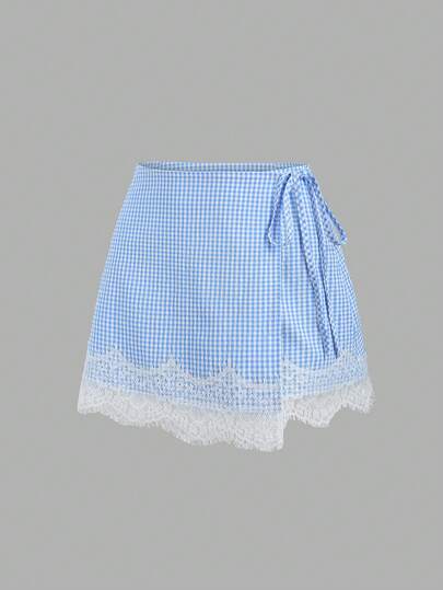 Sweetra 2026 Spring/Summer New Arrival Lace Patchwork Skirt, Fashionable & Elegant, Suitable For Daily And Commuting Outfits