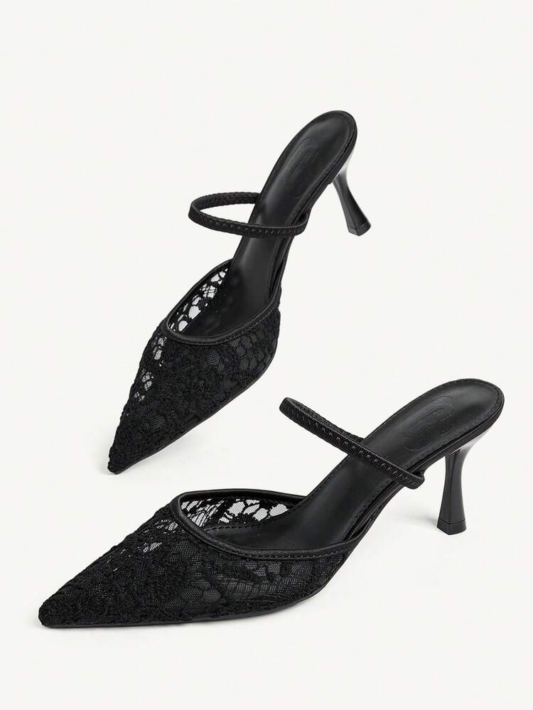 CUCCOO CHICEST Women Shoes Four Seasons New Embroidery Mesh Design Pointed, High Heel Romantic Elegance Stylish Mesh Women's High Heel Shoes Hoop Dress Dating Afternoon Tea Wedding Party Valentine's Day Elegant Dress
