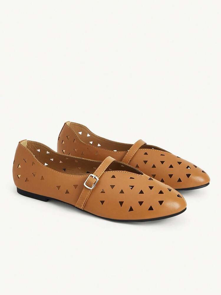 CUCCOO CHICEST Women's Skeleton, Buckle, Comfortable Flat Shoes