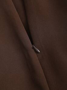 Sweetra Women's Elegant Commuting & Outing Slit Shorts - Brown - View 5