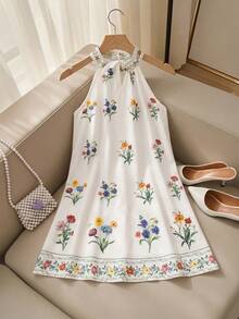 Emery Rose Kids Đầm chiffon họa tiết hoa nhí không tay cho bé gái - Nhiều màu - Xem 3