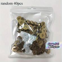 40-Pack Magnetic Button Clasps, Assorted Colors, Sewing Snap Fasteners For Crafts, Purses, Bags, Clothing, Leather, Copper Material, Super Magnetic Force, Art & Craft Supplies - multicolor - View 1