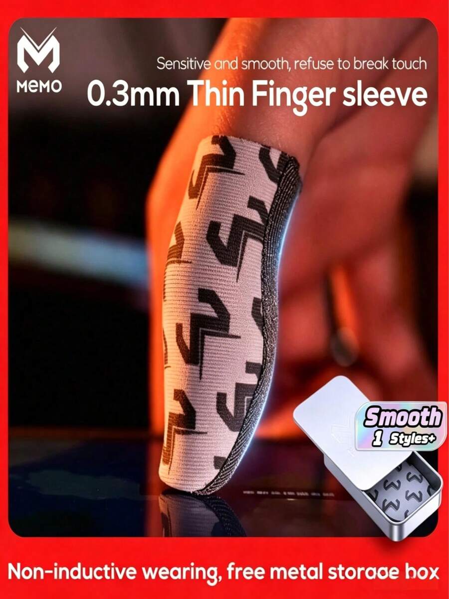 2pcs/Set Silver Fibre Gaming Finger Cases Anti-Sweat, Anti-Slip, Anti-Scratch, Wear-Resistant, 0.3mm Ultra-Thin And Breathable, Sensitive To Constant Touch, The Ultimate Gaming Experience Suitable For A Wide Range Of Mobile Gaming Games.