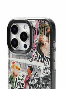 FRIENDS X SHEIN Funda para teléfono móvil iPhone15 adecuada para el collage de viento oscuro de Ti De Cool, correa de linterna de estrella antiperidida de personalidad de nicho que no choca - Multicolor - Ver 5