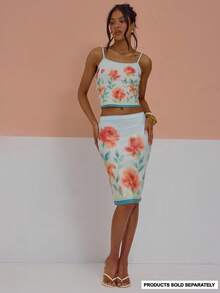 MUSERA Áo hai dây ôm sát in họa tiết, kiểu dáng dễ thương, gợi cảm, thích hợp cho mùa xuân hè, đi nghỉ mát, đi chơi, phong cách nữ tính, cá tính, trả phòng muộn. - Nhiều màu - Xem 1