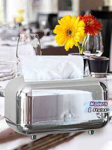 Simple & Fashionable Bathroom Storage Basket, Casual Daily Use - Silver - View 1