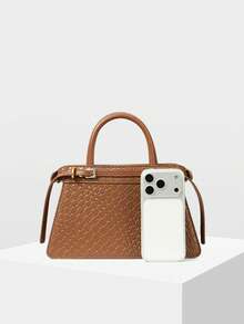 MOTF PREMIUM LADIES HANDBAG, EXQUISITE BUCKLE COMMUTER BAG - Brown - View 5