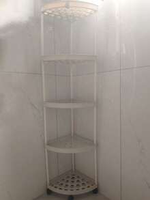 5/4/3层塑料转角置物架，带轮子和把手，节省空间，适用于浴室、厨房、客厅、酒店、宿舍、阳台、卧室，是理想的礼物之选。 - 彩色 - 查看 16