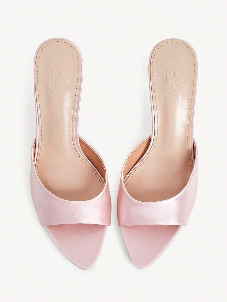 CUCCOO CHICEST Women Shoes Spring Summer Satin Strap Open-Toed Alien Heel High Heel, Gentle Satin Light Pink Women's High Heel Sandals Banquet Party Dating Commuting Shopping Holiday Gifts