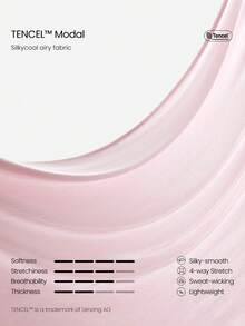 GLOWMODE Modal Oversized Short Sleeve Tee With Keyhole Back Low Impact Yoga Pilates Daily Casual - Baby Pink - View 5