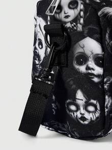 ROMWE Grunge Punk 朋克风大容量休闲通勤单肩包 - 象牙色 - 查看 5