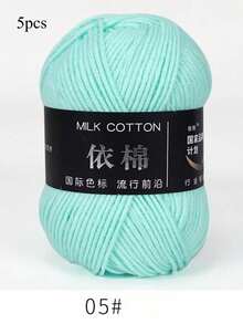 5卷4股牛奶棉线，手感和颜色适合钩针DIY，4股牛奶棉中等粗细毛线，推荐用于手工编织。 - 5團裝 - 查看 23