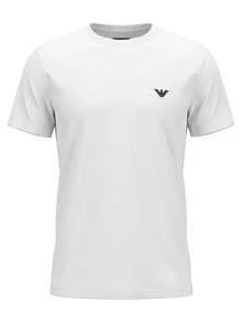 Armani 2 Pack Men's T-Shirts White - White/White Blu Logo - View 5